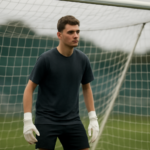 Kiper muda berlatih di depan gawang