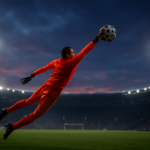 Kiper Eropa sedang melakukan penyelamatan di pertandingan